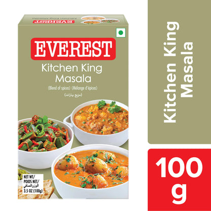 Everest Kitchen King Mixed Masala Powder 100G Carton, Turmeric