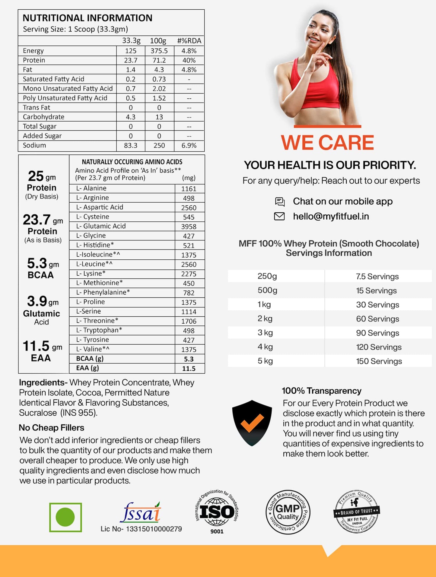 MyFitFuel MFF 100% Whey Protein | 1 Kg, 30 Servings (Smooth Chocolate)- image 6