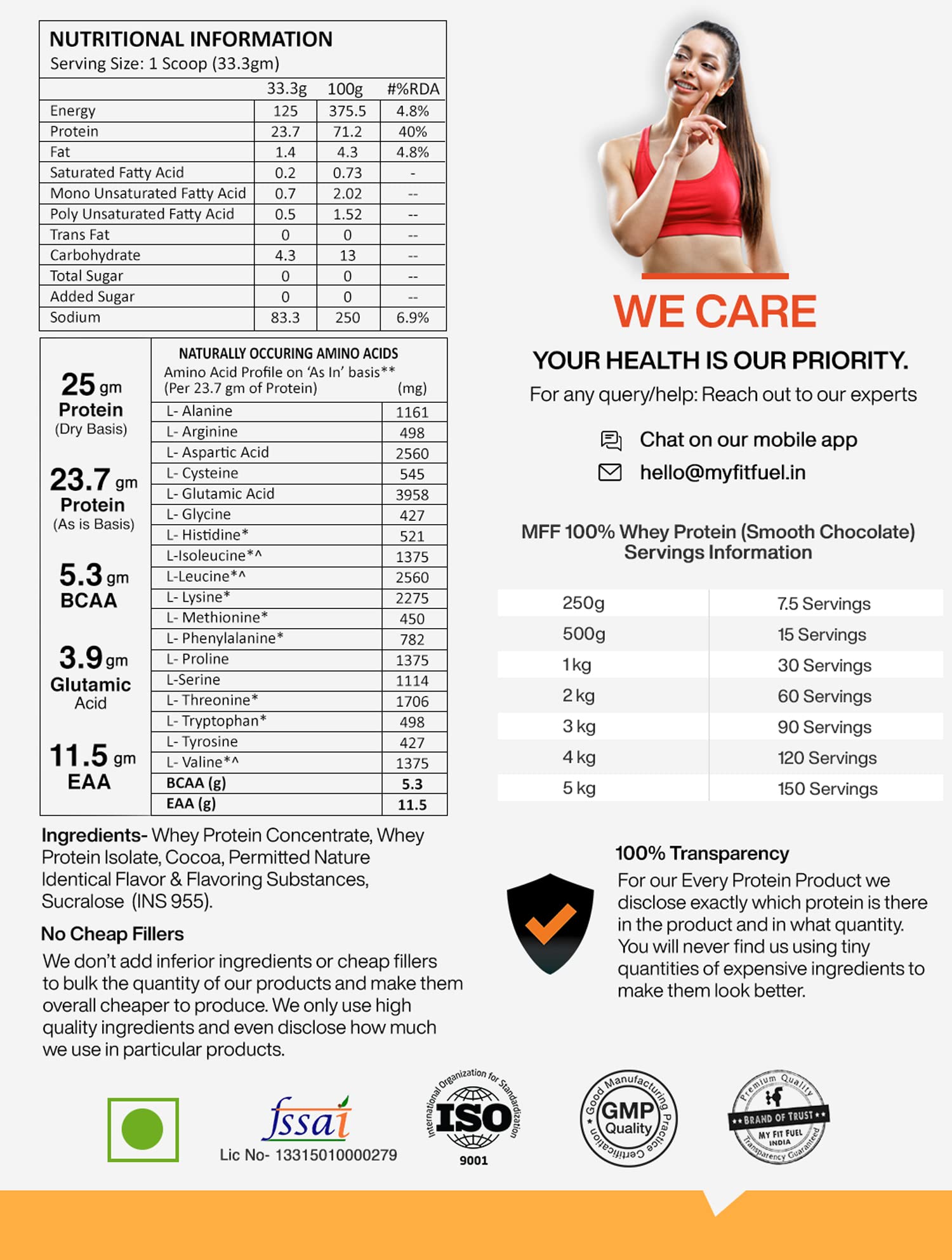 MyFitFuel MFF 100% Whey Protein | 1 Kg, 30 Servings (Smooth Chocolate)- image 6