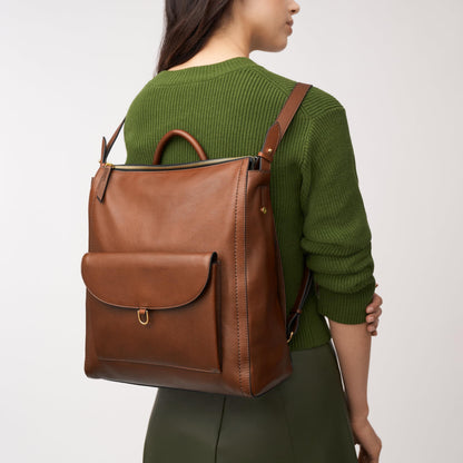 Fossil Women Parker Brown Backpacks ZB1836200