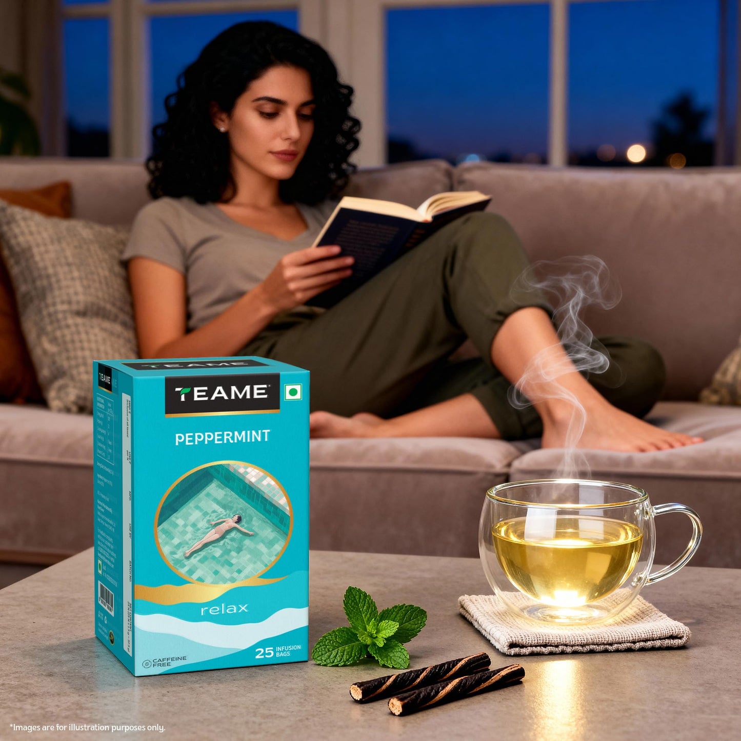 TE-A-ME Peppermint Tea - 25 Tea Bags | Pure Peppermint & Licorice Root