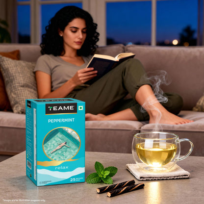 TE-A-ME Peppermint Tea - 25 Tea Bags | Pure Peppermint & Licorice Root