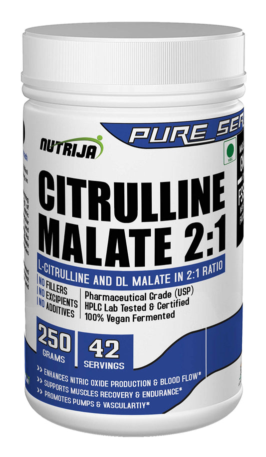 NutriJa Citrulline Malate- 250 Grams (Blueberry Lemonade), Powder
