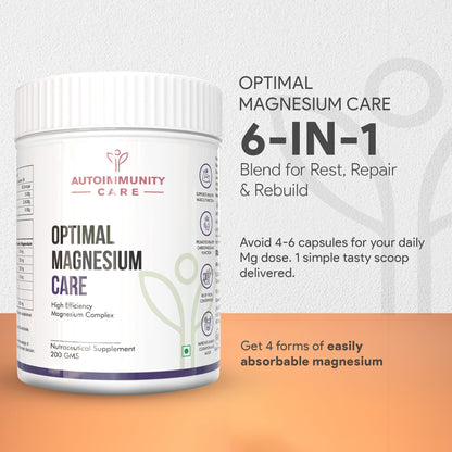 Optimal Magnesium Care | 2511 mg per serving | High Absorption 4-in-1 Magnesium + B6 | Citrate, Malate, Glycinate, Oxide | Improves Sleep, Anxiety & Mood | Muscle Cramps, Bone & Nerve Support