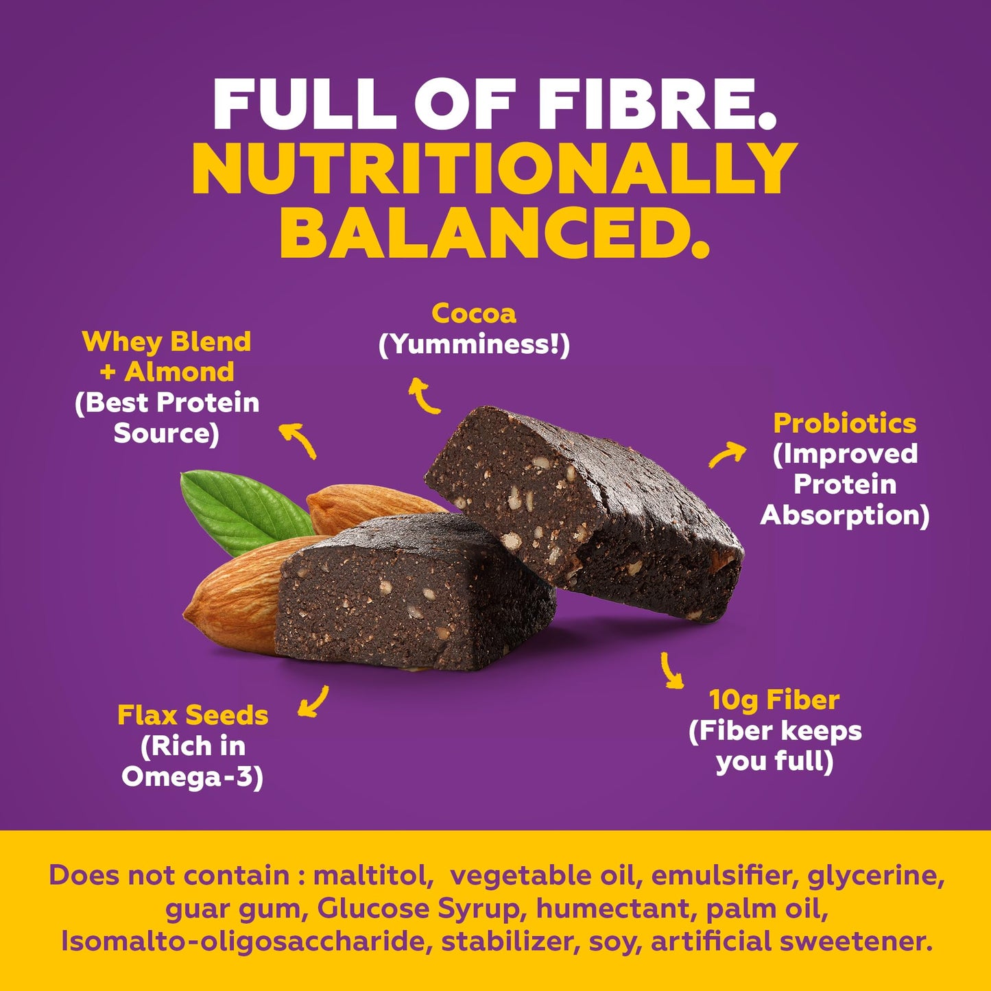 Yogabar Protein Bar Variety Box - ( Pack of 5 Bars ) | Dark Chocolate F- image 3