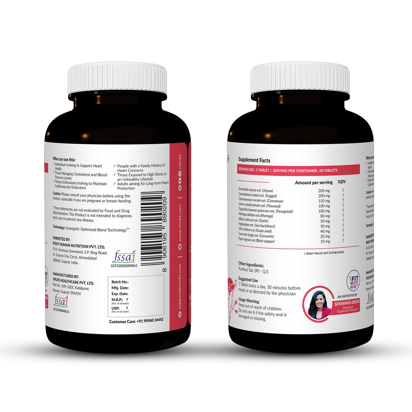 SATVAM Advanced Heart Care Premium Plant-Based Supplement for Natural Heart Support & Cardiovascular Wellness Helps Maintain Healthy Circulation & Heart Function (60 Tablets)