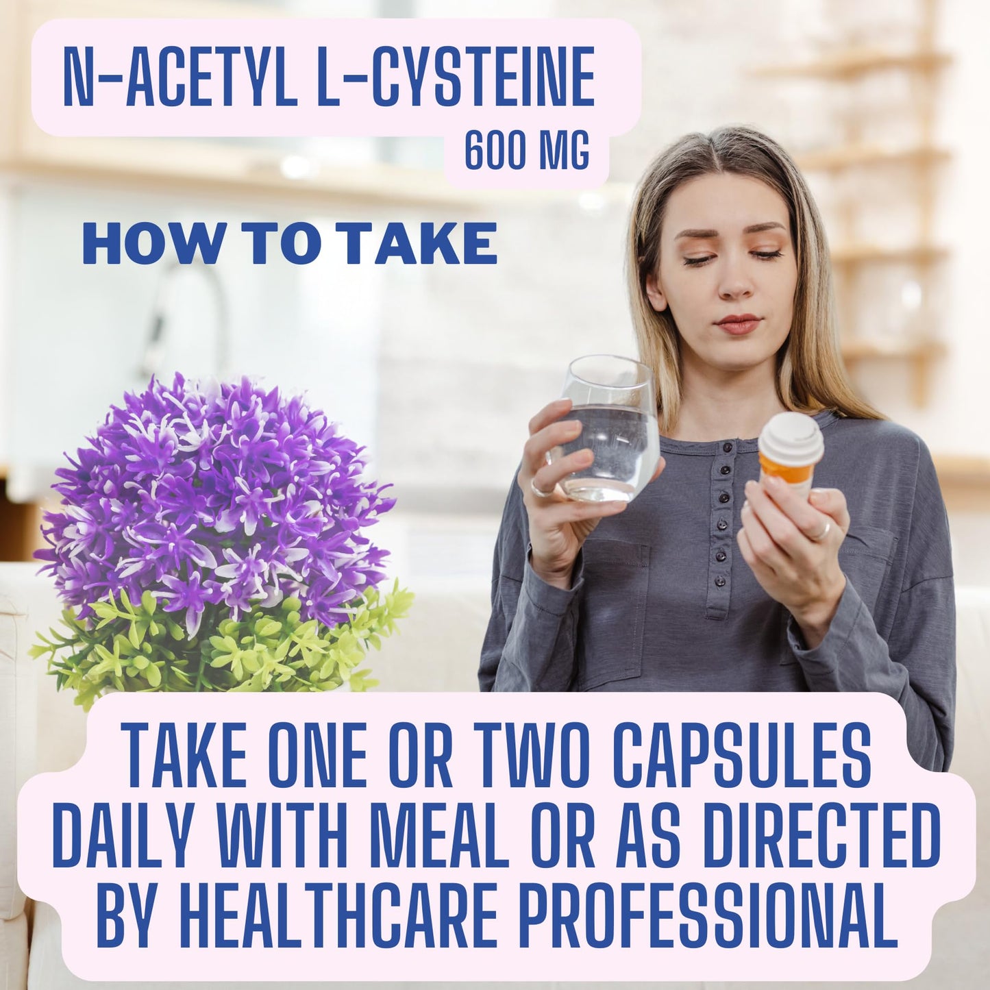 CITRUS NUTRACEUTICAL N Acetyl L Cysteine (NAC) 600 mg Capsules | Antioxidant Support for Liver & Lung Health | Glutathione Booster | 60 Veg Capsules