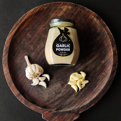 MASALA POTLI's Pure Garlic Powder 200g - Dehydrated Lahsun Powder | Natural Spice for Cooking | No Additives | PET Jar