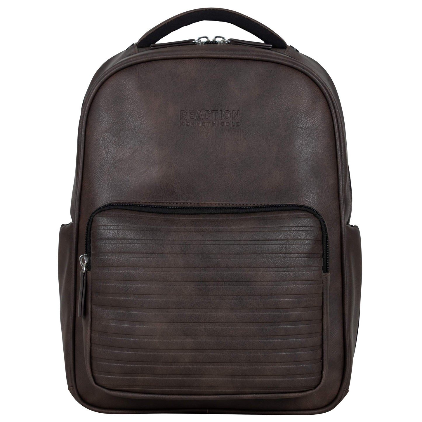 KENNETH COLE Reaction On Track Pack Vegan Leather 15.6” Double Compartment Laptop Backpack With RFID