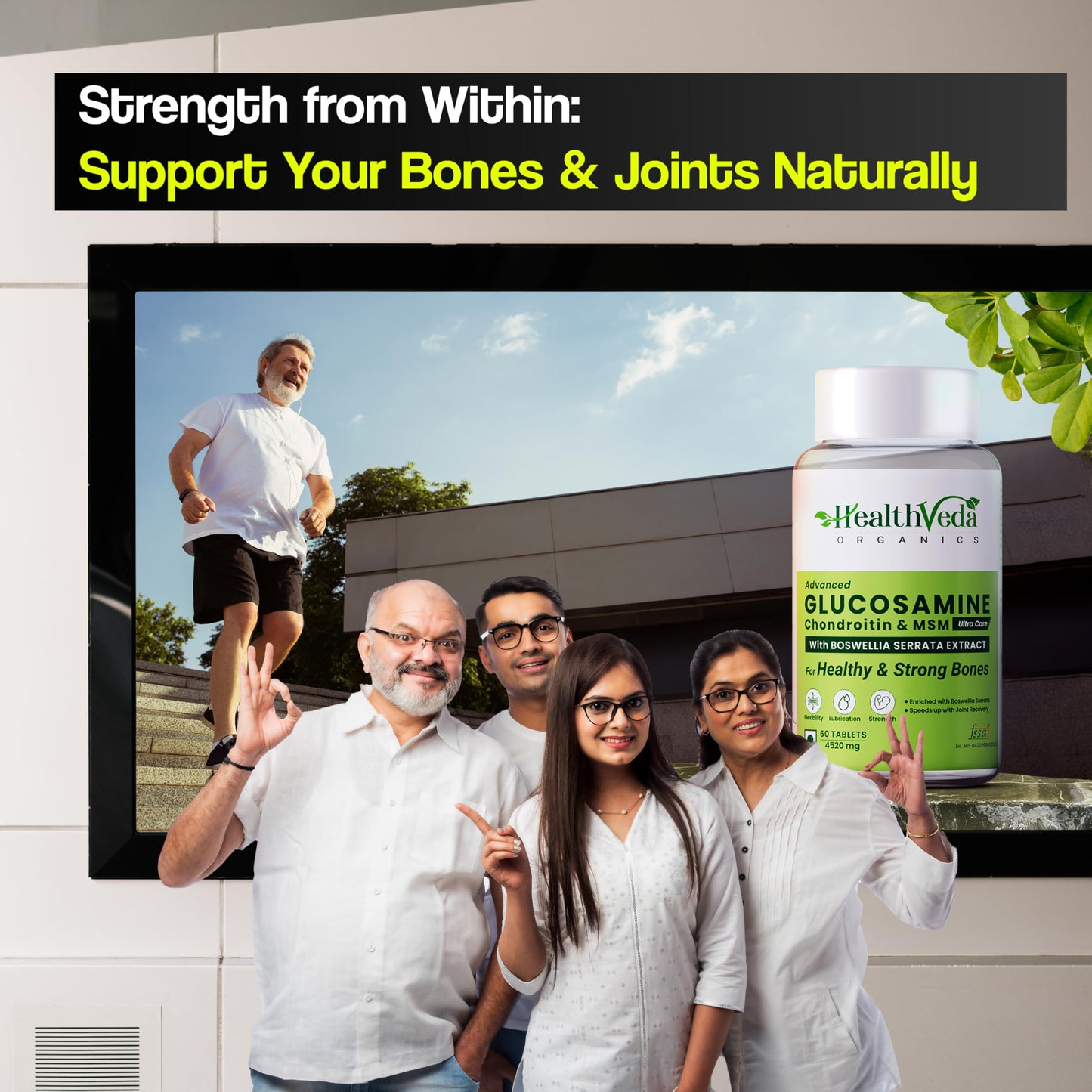 HEALTH VEDA ORGANICS PRIVATE LIMITED Plant Based Glucosamine Chondroiti- image 3