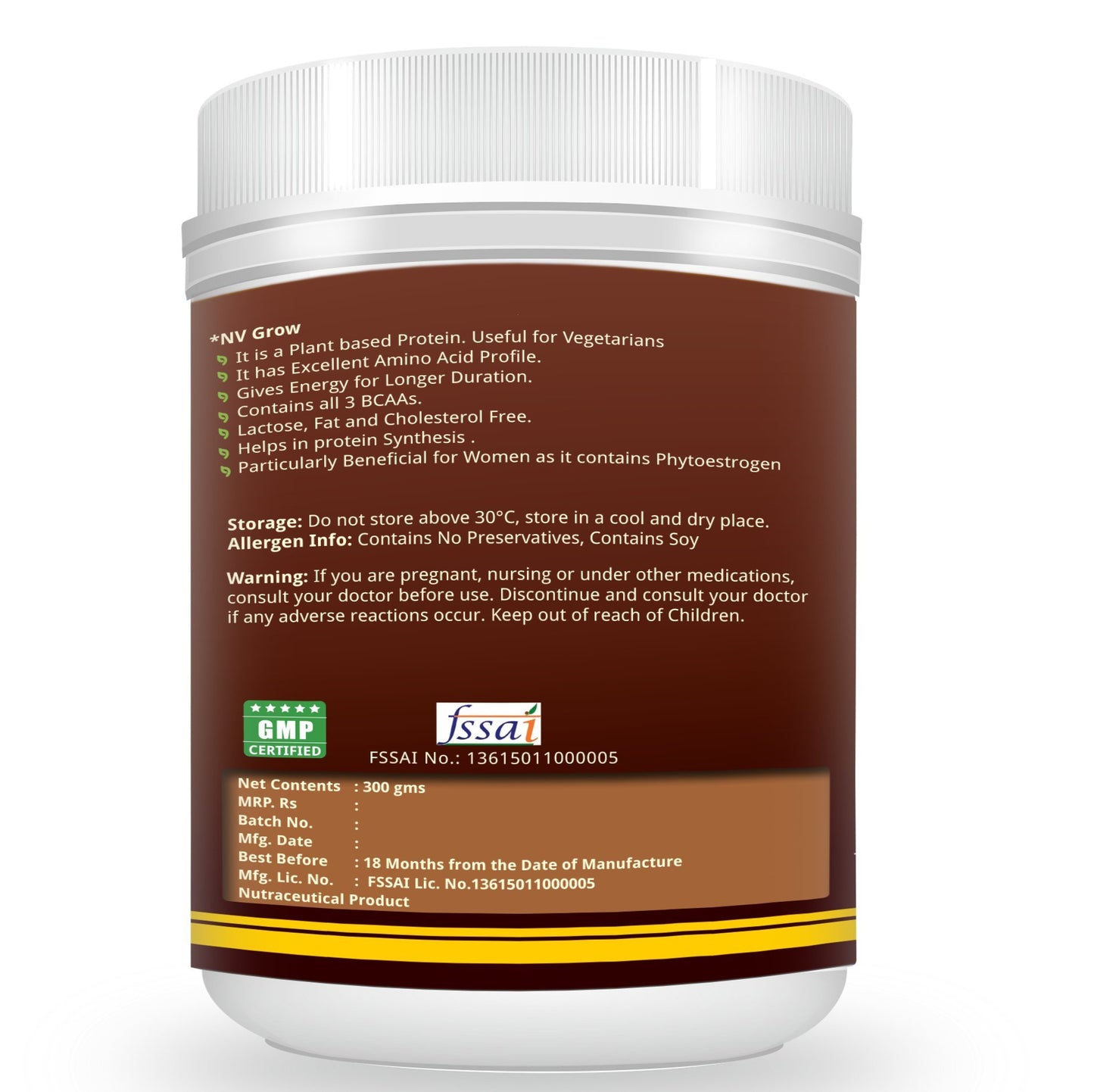 Natures Velvet Lifecare,NV Grow soy based protein drink 300gms chocolat- image 6