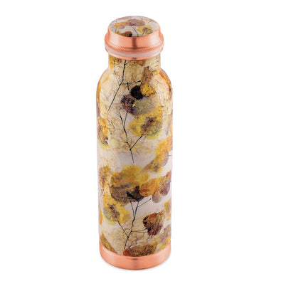 ATTRO Aarogyam 650ml Tatva Spring Summer Designer Joint-less Copper Water Bottle