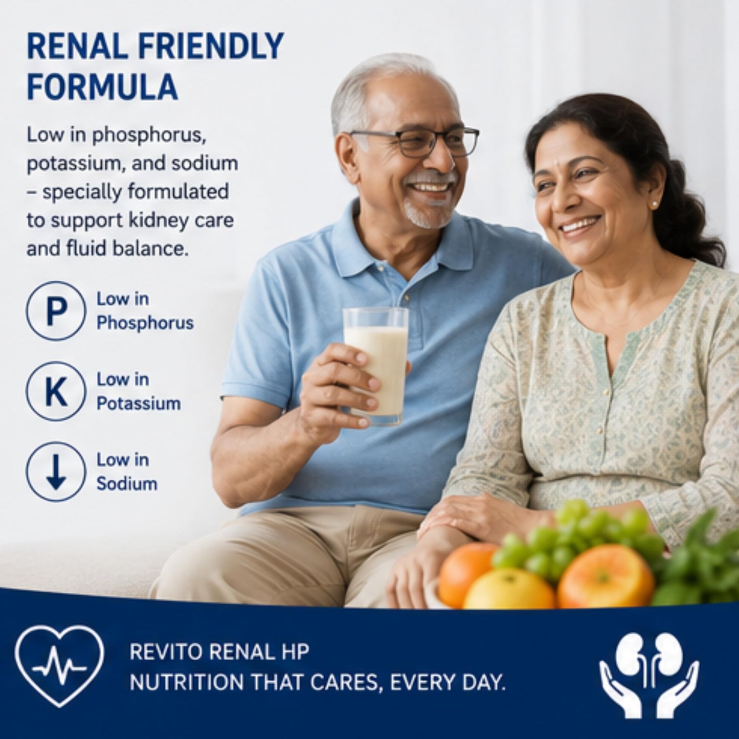 Renal HP Protein Powder 400g | Kidney Care Nutrition for Dialysis Patients | Low Potassium Low Phosphorus | High Protein Renal Supplement | Sugar-Free Clinical Nutrition | Pack of 1