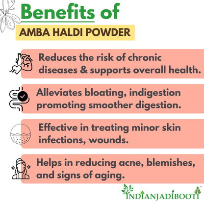 IndianJadiBooti Amba Haldi Powder - Kasturi Turmeric Churn - Curcuma am- image 8