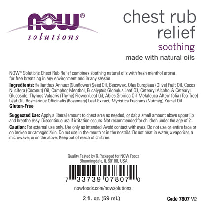 NOW Solutions, Chest Rub Relief, Soothing and Warming, with Soothing Na- image 4