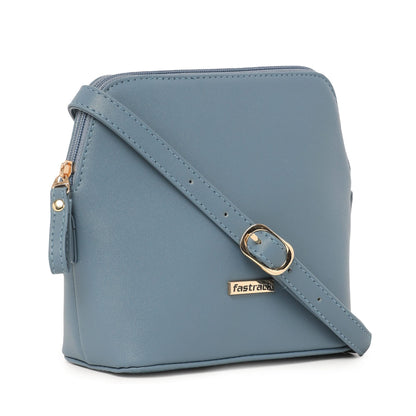 Fastrack Women’s Modern Structured Casual Sling Bag (Teal Blue)