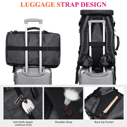 WITZMAN Carry on Travel Backpack for Men Airline Approved Convertible N- image 3