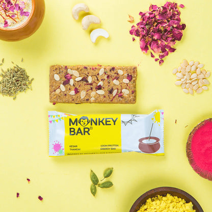MONKEY BAR - Kesar Thandai Protein Bars - 8 Bars, 50g each, 13g Protein- image 6