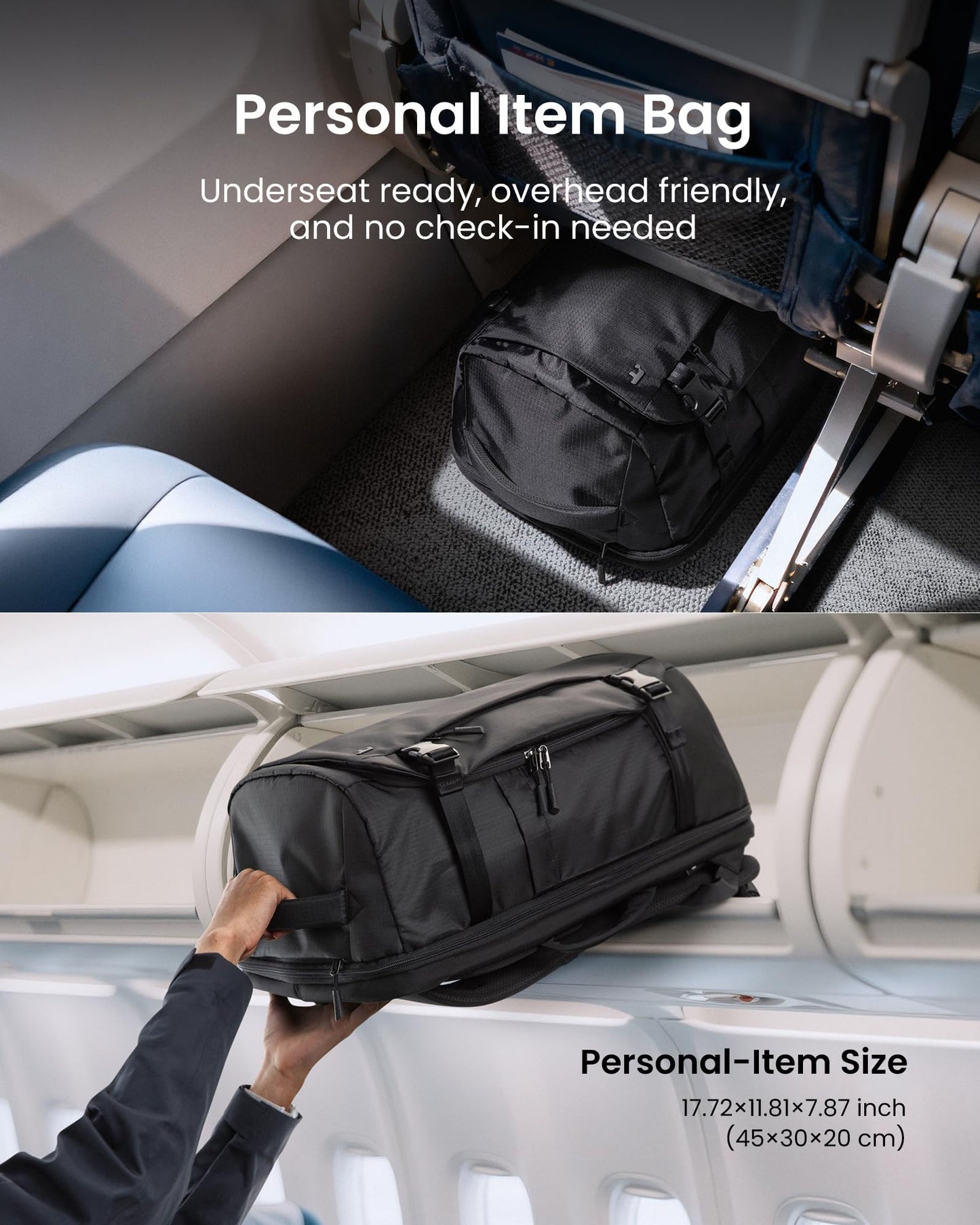 Tomtoc Navigator-T66 Travel Laptop Backpack 15.6 inch/28L-Black