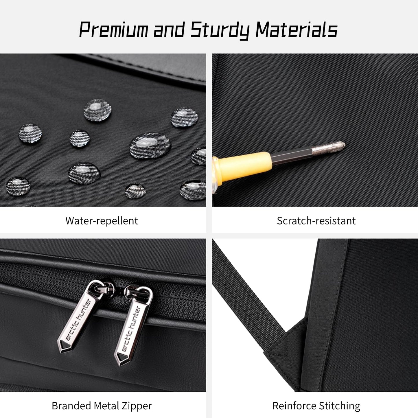 Arctic Hunter Laptop Backpack for Men Women 18L Innovative Nylon Water-repellent Ergonomic EVA Back 15.6" Stylish Laptop Bag Anti-theft Buckle Office Backpack for Daily Commuting College