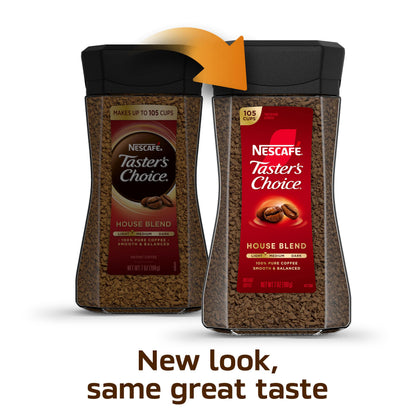 Tasters Choice Nescafe Tasters Choice Instant Coffee, House Blend, 7 Ounce.