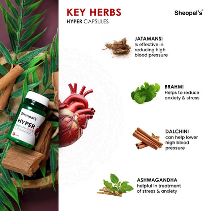 Sheopal’s Hyper Care Ayurvedic Capsules – Jatamansi, Brahmi, Arjuna, As- image 5