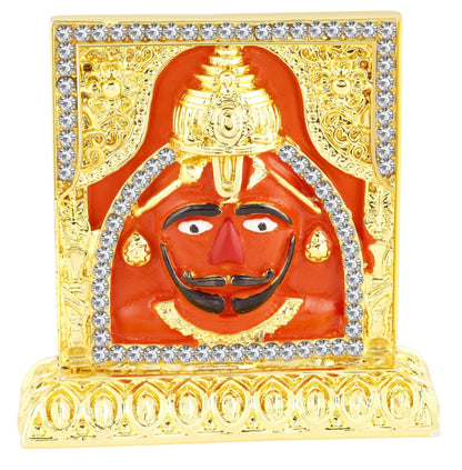 Relicon Salasar Balaji Idol | Lord Hanuman Idol (R-140) Red Metal Statue for Car