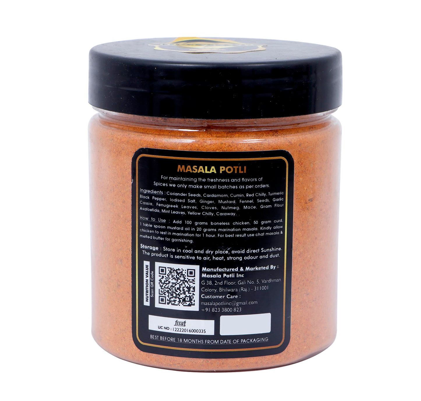 MASALA POTLI� Tandoori Chicken Tikka / BBQ Marination Masala - 175 Grams / 6.17 Oz | Medium Spicy | Barbeque, Tandoor, Grill, Air Fry & Deep Fry |