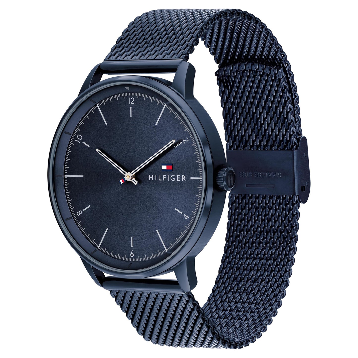 Tommy Hilfiger Analog Blue Dial Stainless Steel Strap Watch for Men
