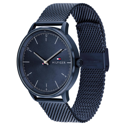 Tommy Hilfiger Analog Blue Dial Stainless Steel Strap Watch for Men