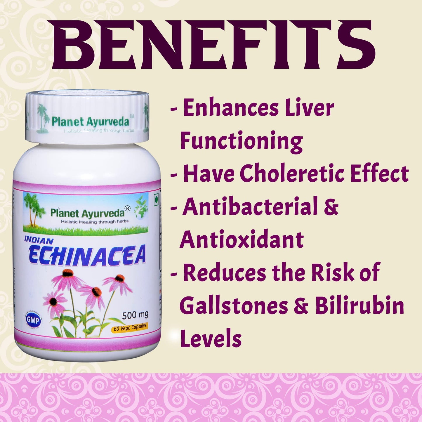Planet Ayurveda Indian Echinacea Capsules - 60 Capsules | Removes Liver- image 7
