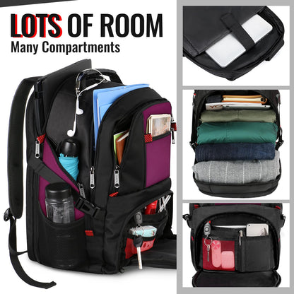 College Backpack, Extra Large Backpacks with USB Charging Port and Lugg- image 8