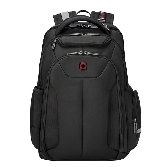 WENGER 17.5" ScanSmart Laptop Backpack, 30 Litres, Black, Swiss Designed-blend of style & function, 612014