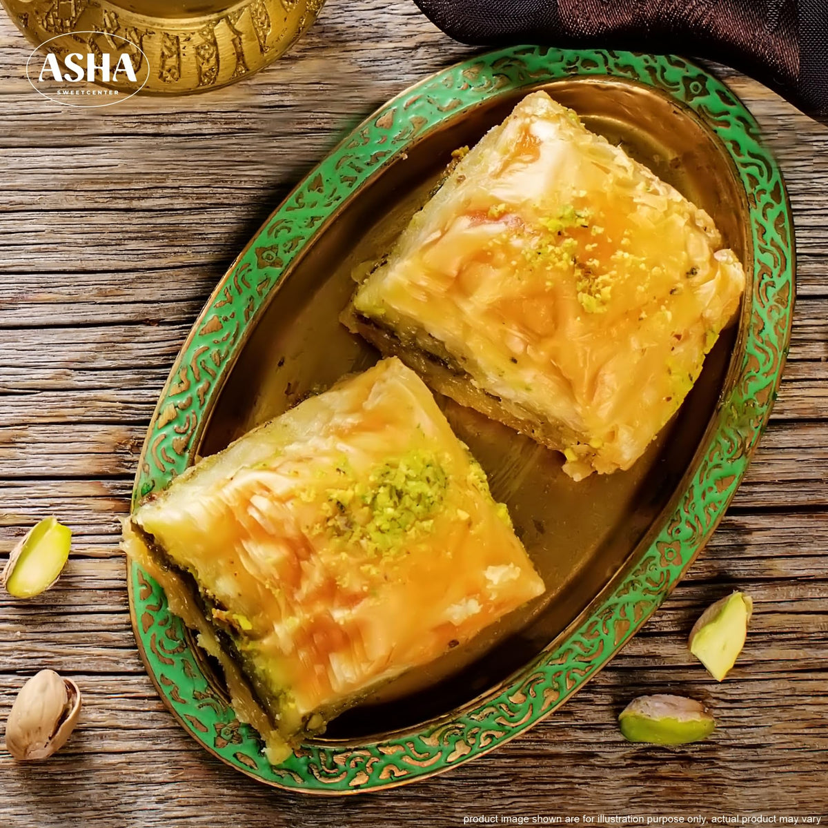 ASHA SWEET CENTER Baklava Assorted Sweets 500 Gram | Premium Sweets Perfect For Gifting And Snacking | Turkish Delight Made With Fresh Ingredients