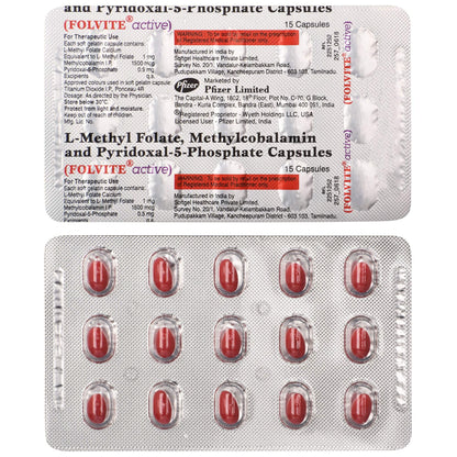 Folvite Active - Strip of 15 Capsules