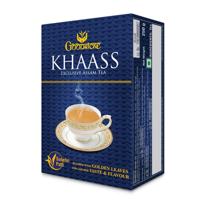 Goodricke Khaass 100% Assam Tea 250g | CTC Loose Leaf Black Tea | Strong Kadak Milk Chai | Golden Leaves Blend | Rich Flavor & Aroma