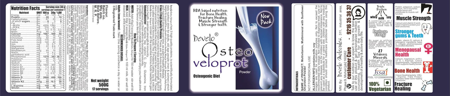 Develo Osteo Veloprot for Bone Health & Quick Fracture Healing - 500 g kesar Badam