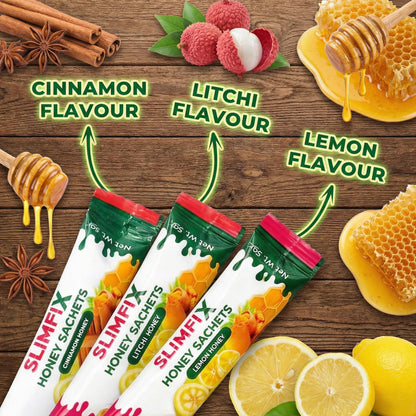 PURRUSTIC SLIMFIX HONEY SACHET Natural Weight Loss Through 9 Ayurvedic Herbs, Control Metabolism and Digestion, Natural Juice from Triphala, Turmeric & Dandelion, No Added Sugar (60 SACHETS)