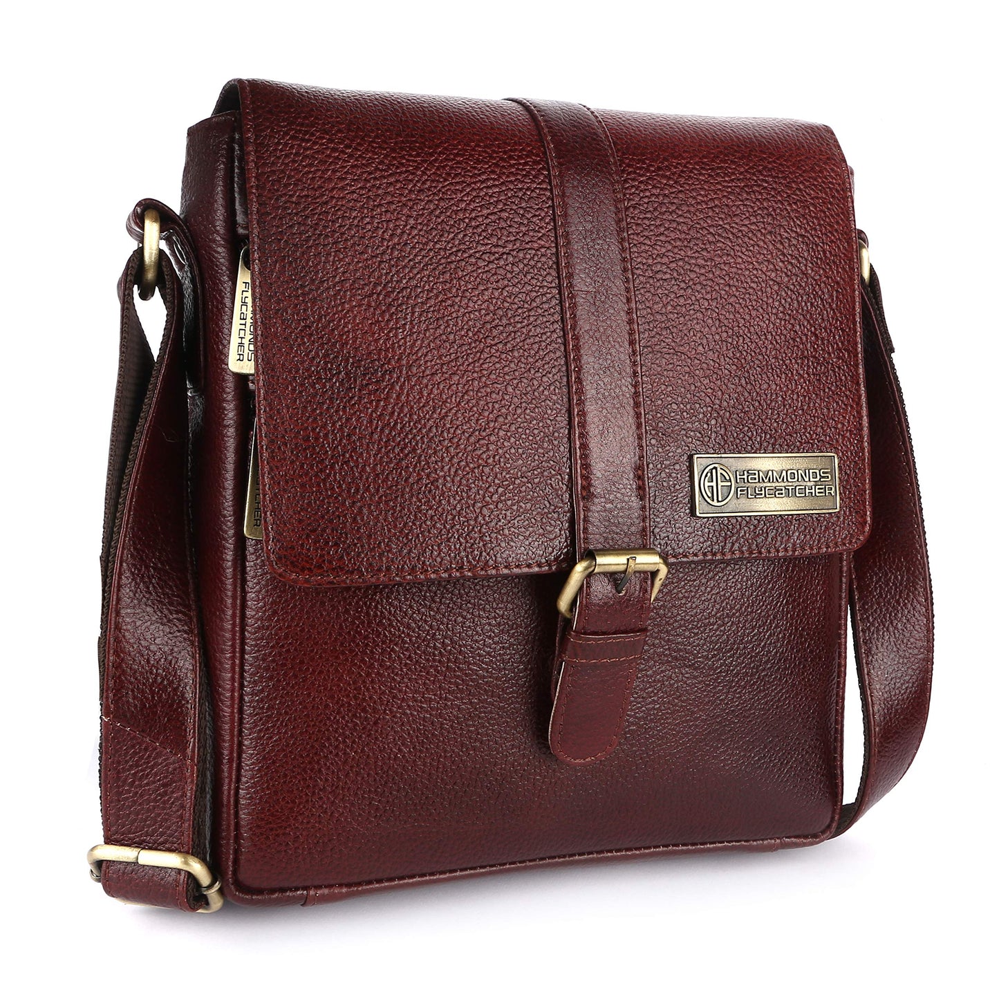 HAMMONDS FLYCATCHER Genuine Leather Sling Bag for Men, Stylish and Spacious Side Bag for Men, Crossbody Bag for Mens Daily Use, Travel, Adjustable Strap, 1 Year Warranty