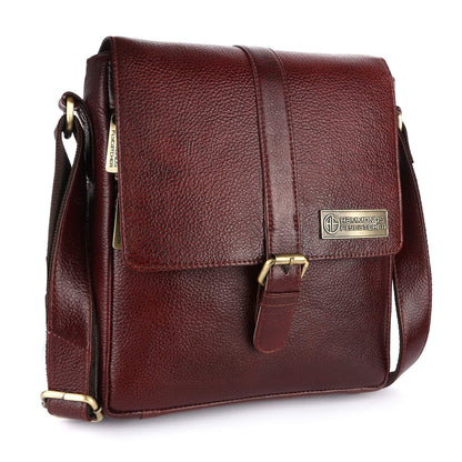 HAMMONDS FLYCATCHER Genuine Leather Sling Bag for Men, Stylish and Spacious Side Bag for Men, Crossbody Bag for Mens Daily Use, Travel, Adjustable Strap, 1 Year Warranty