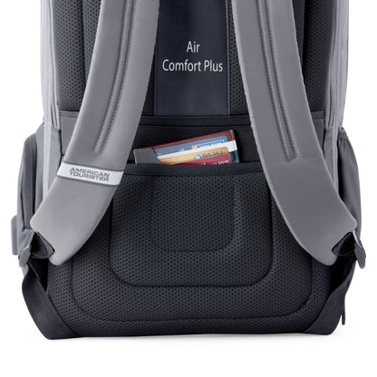 American Tourister Segno 4.0 | 30 Ltrs | 3 Compartments | Bottle Pocket | Ergonomic Padded Back Panel & Shoulder Straps | Laptop Backpack | 1 Year International Warranty | Grey