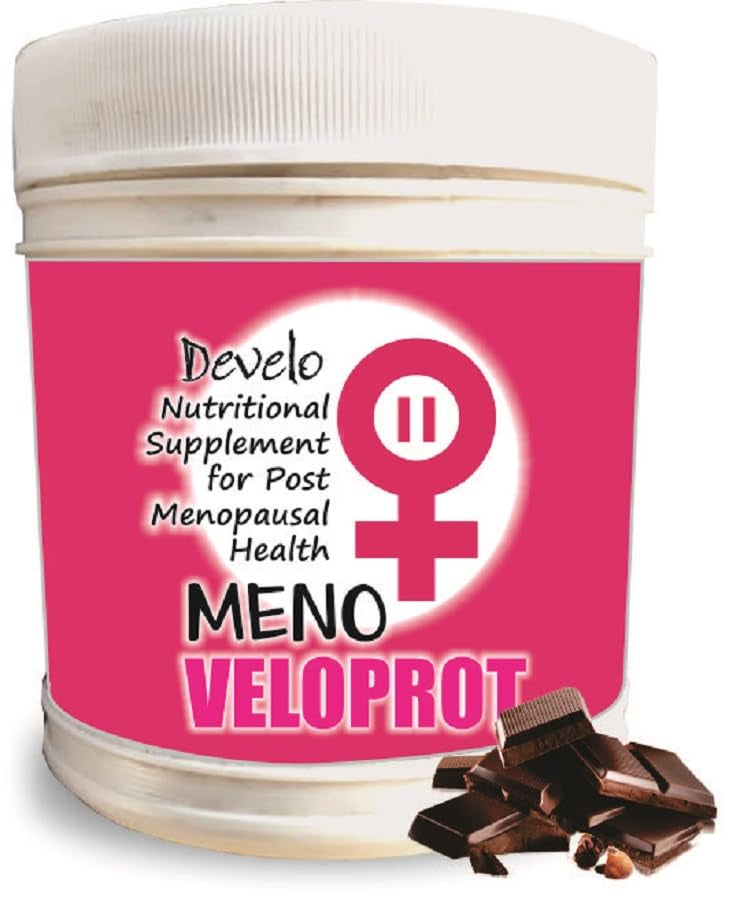 Develo Menopause Supplement for Women, Manage Hot Flashes, Night Sweats, Stress, Hormonal Imbalance - 500g Chocolate