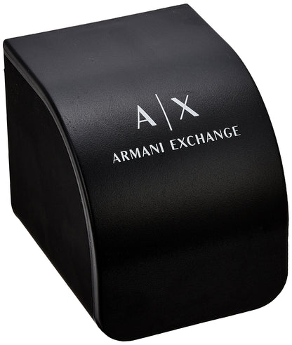 Armani Exchange Leather Outerbanks Analog Blue Dial Men Watch-Ax2508, Brown Band
