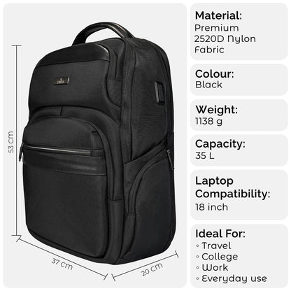 THE CLOWNFISH Haven Series Laptop Bag | Office travel with USB port & c- image 8