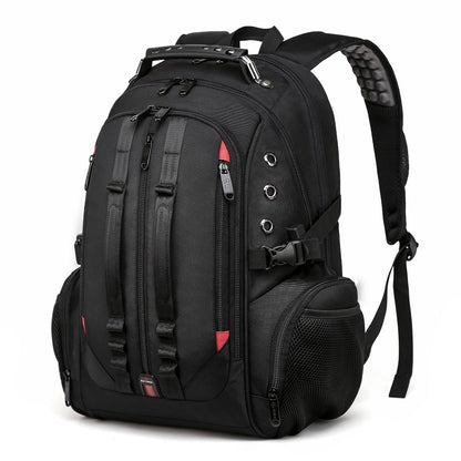Red Lemon Swisslook Polyester Bange Series 40 to 45L 15.6-inch Laptop Bags Backpack for Men and Women Water-Resistant USB Anti Theft Travel Backpack -Black