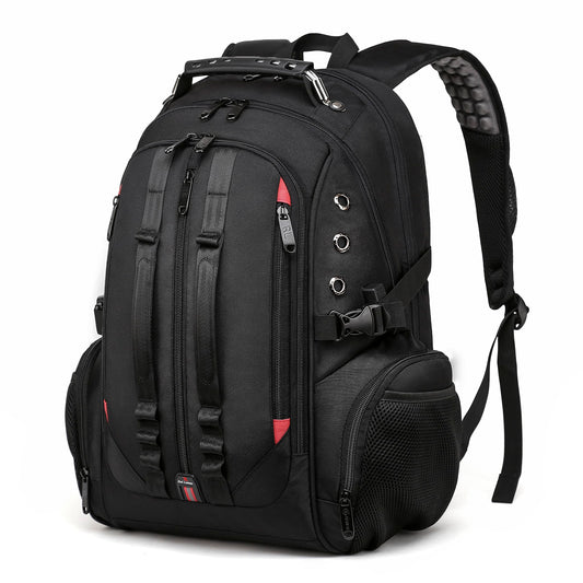 Red Lemon Swisslook Polyester Bange Series 40 to 45L 15.6-inch Laptop Bags Backpack for Men and Women Water-Resistant USB Anti Theft Travel Backpack -Black