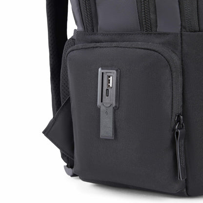 American Tourister Verve 17" Laptop Backpack | USB Charging Port | Smart Trolley Sleeve | Hidden Pocket | Tractum Suspension Straps | Office Bag for Men and Women | Black | 1 Year Global Warranty