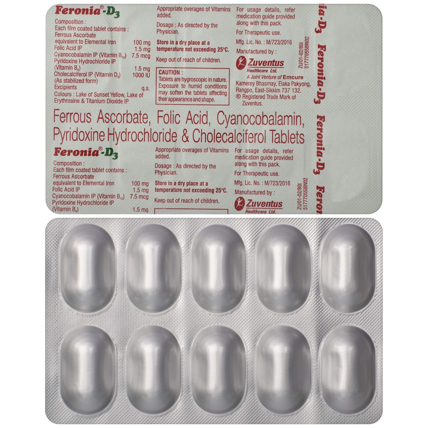 Feronia-D3 - Strip of 10 Tablets