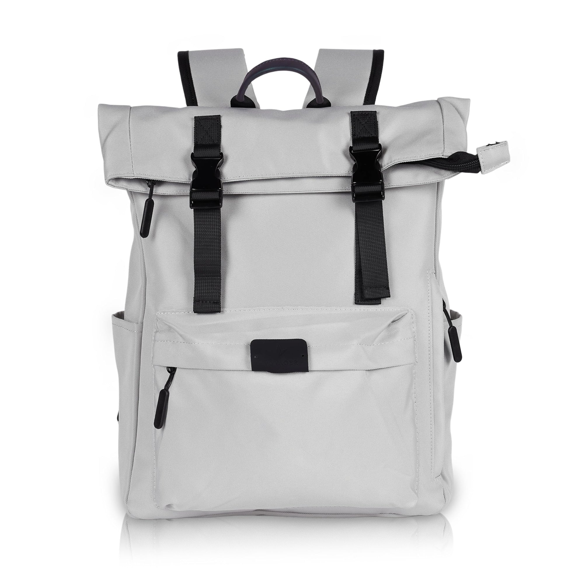 VOYAGER PARIS Vanguard Roll Top Laptop Backpack | Premium Polyester Fabric | Pad