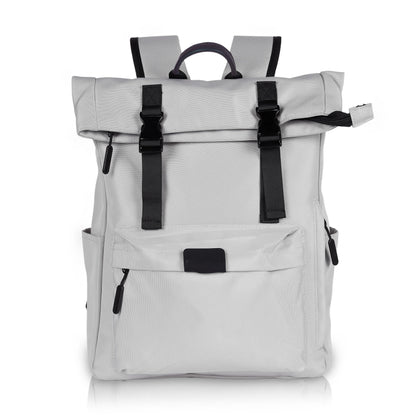 VOYAGER PARIS Vanguard Roll Top Laptop Backpack | Premium Polyester Fabric | Pad